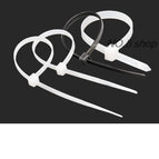 250Pcs 5x400mm Nylon Plastic Strong Binding Self-Locking Tie Black White