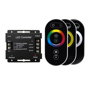 DC12-24V 12A CCT RGB RGBW LED Strip Light RF Touch Remote Controller Dimmer for SMD COB LED Tape Light