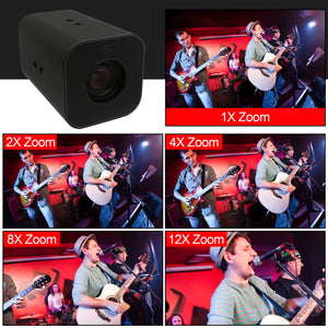 ELP 4K HDMI 12X Zoom USB Camera Instant Zoom H.265 H.264 1080P 60fps With 2.4G Remote Control Webcam UVC for Video Live Stream