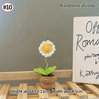 Crochet Flowers Artificial Eternal Flowers Wedding Gifts for Guests Woven Flowers Sunflowers Mothers Day Gift Parents' Day Gifts