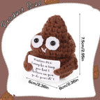 Positive Energy Crochet Doll Pocket Hug Handmade Knitted Plush Potato Plant Avocado Bee Turtle Duck Funny Emotional Support Gift