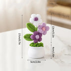 Crochet Flowers Sunflower Artificial Crochet Potted Desk Accessorie Office Accessorie Wedding Decor Teacher's Day Gift Girasol