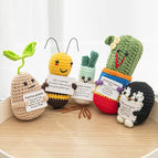 50pcs Crochet Ornament Positive Potatoes Gifts Office Desk Accessorie Desktop Hand-woven Doll Kids Graduation Gift