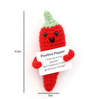 Positive Energy Potato Pocket Hug Handmade AnimalCrochet Mini Doll Funny Wool Gift for Friends or Lover Emotional Support Plant