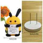 Crochet Bee Ornament Kawaii Desk Accessorie Handmade Woven Positive Potatoes Birthday Gifts for Children Kindergarten