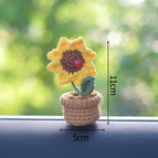 Crochet Flowers Artificial Eternal Flowers Wedding Gifts for Guests Woven Flowers Sunflowers Mothers Day Gift Parents' Day Gifts