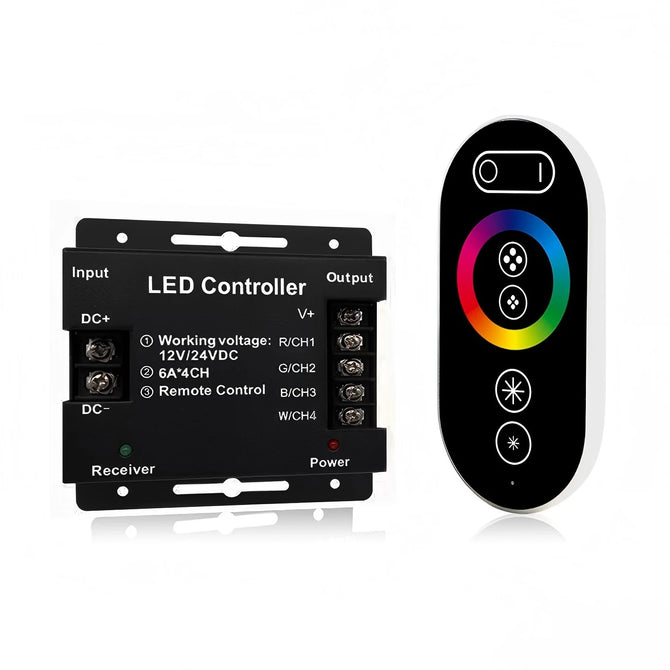 DC12-24V 12A CCT RGB RGBW LED Strip Light RF Touch Remote Controller Dimmer for SMD COB LED Tape Light
