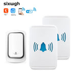 Sixwgh Tuya WiFi Outdoor Wireless Self Generating Doorbell 433MHz Waterproof Doorbell 38 Smart Life Ringtones