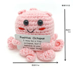 Mini Positive Potato Funny Avocado Duck Cute Knitted Crochet Doll with Card for Women Men Mom Dad Friend Birthday Cheer Up Gifts