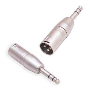 1/4-inch Male TRS to XLR Male Adapter, Audio Connector Gender Change 6.35mm Balanced Coupler Adapter for Sound Card