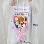 Crochet Flowers Bouquet Graduation Bouquet Knitted Flowers Artificial Flower Wedding Gift for Guests Christmas Gifts