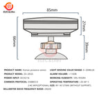 ZigBee 3.0/Tuya Wifi Human Presence Sensor 5V MMwave 24G Radar With Siren Alarm Motion Lux Detection Smart Life Home Automation