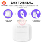 Tuya WiFi ZigBee Smart Scene Wireless Switch Push Button Controller Automation Scenario 2 Gang Smart Home Gadgets Smart Control