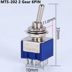 1/2/5PCS SPDT DPDT Reset Latching Toggle Switch 125V6A MTS-302 Mini Miniature Toggle Switch MTS-403 ON-ON Mini Toggle Switches