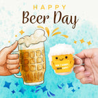 Funny Crochet Beer Handmade Ornaments Emotional Support With Card Desktop Ornament Handmade Knitte Beer Festival Gift Home Decor