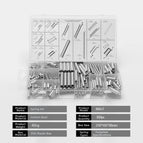 210PCS Metal Tension and Compression Springs Kit with Assorted Sizes in Storage Box for Various Equipment Maintenance Tasks