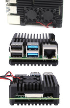 Raspberry Pi 4/3 Aluminum Case with Dual Cooling Fan Metal Shell Black Enclosure for RPI Raspberry Pi 4B/3B/3B+