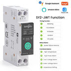 TUYA WIFI Smart Circuit Breaker With Metering 1P 50A 63A DIN Rail for Smart Home wireless Remote Control Switch by APP TONGOU