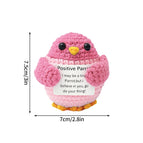 Positive Crochet Animals Ornament Desk Accessorie Offices Accessories Handmade Woven Figurine Gifts Birthday Wedding Gifts