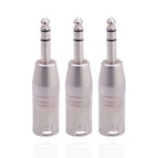 1/4-inch Male TRS to XLR Male Adapter, Audio Connector Gender Change 6.35mm Balanced Coupler Adapter for Sound Card