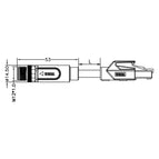 Direct From Stock M12 X-code Male To RJ45 Male Moulded on Cable Length 10M Green PUR Ready To Ship