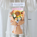 Crochet Flowers Bouquet Graduation Bouquet Knitted Flowers Artificial Flower Wedding Gift for Guests Christmas Gifts