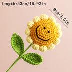 Hand-Knitted Artificial Flower Sunflower Crochet Hook Fake Flowers Mother's Day Teacher's Day Gift Photography Props