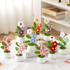 Crochet Flowers Artificial Eternal Flowers Wedding Gifts for Guests Woven Flowers Sunflowers Mothers Day Gift Parents' Day Gifts