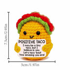 Positive Crochet Taco Emotional Inspirational Support Birthday Funny Gifts for Women Men Christmas Stocking Desk Home Decor