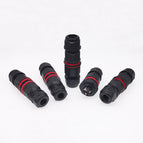 Waterproof connector IP68 I Shape 2 3 4 5pin 250V 30A Cable Wire Gland Sleeve connector quick connect Panel installation
