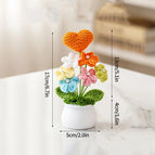 Crochet Flowers Artificial Eternal Flowers Wedding Gifts for Guests Woven Flowers Sunflowers Mothers Day Gift Parents' Day Gifts