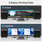 Taohome 8K HDMI DP KVM Switch 2 Monitors 4 Computers 4K 144Hz Dual Displayport USB 3.0 Switcher for 4 PC Share Keyboard Mouse