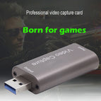 USB 2.0 4K 1080P HDMI-Compatible USB 3.0 Video Capture Card Game Recording Box for Youtube OBS Live Streaming Broadcast Computer