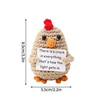 Positive Crochet Animals Ornament Desk Accessorie Offices Accessories Handmade Woven Figurine Gifts Birthday Wedding Gifts