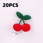 Yarn Cherry Hook Weaving DIY Ornaments Craft Supplies Clothing Hat Shoe Key Chain Earring Decor Pendant 10Pcs Knitted Woolen