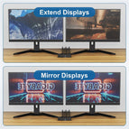 Taohome 4K 240Hz 2x2 HDMI DP KVM Switch Dual Monitor Extended Display USB KVM Switcher 2 in 2 out for 2 Computers 2 Monitors