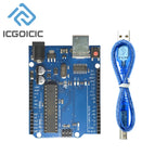 UNO R3 Official Version ATMEGA16U2+MEGA328P Chip For Arduino UNO R3 Development Board + USB CABLE