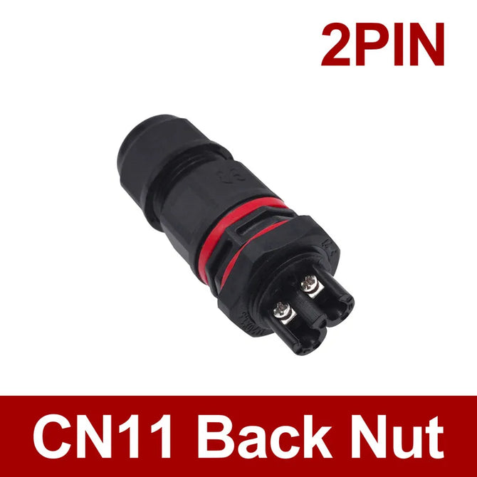 Waterproof connector IP68 I Shape 2 3 4 5pin 250V 30A Cable Wire Gland Sleeve connector quick connect Panel installation