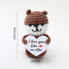 Crochet Ornament Office Desk Accessorie Crochet Figurine Decoration Handmade Woven Animals Kindergarten Decor Birthday Gifts