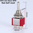 1/2/5PCS SPDT DPDT Reset Latching Toggle Switch 125V6A MTS-302 Mini Miniature Toggle Switch MTS-403 ON-ON Mini Toggle Switches