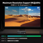 Taohome 2x2 HDMI DP KVM switch 4K 120Hz Dual Monitor Extended Display 8K USB KVM Switcher 2 in 2 out for 2 Computers 2 Monitors