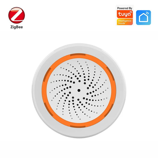 Tuya Zigbee WiFi Smart Siren Alarm Sensor Smart Home Security Protection Sound Light Alert Siren Works With Tuya Smart Life APP