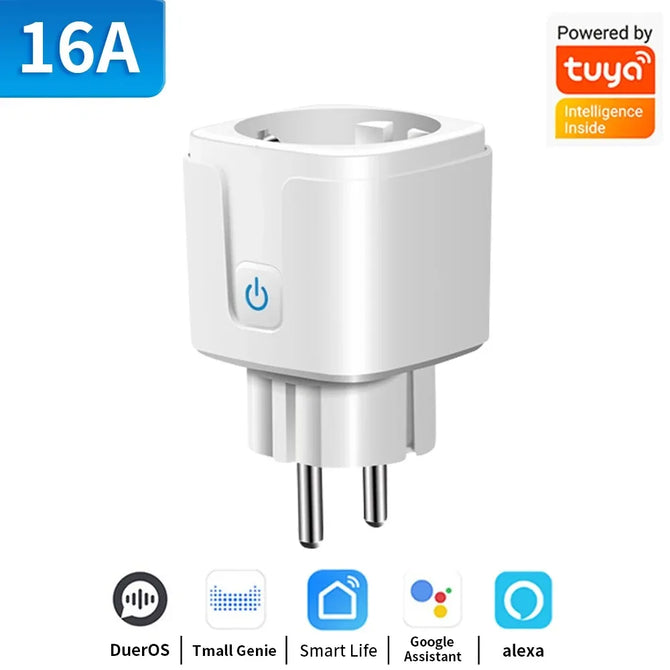 Smart Plug 16A/20A Smart Plug WiFi Socket EU Power Monitoring Timing Function Works with Alexa Google Home