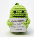 New Positive Energy Potato Hug Pocket Mini Handmade Plush Wool Knitting Doll with Card Funny Christams Gift Home Room Decoration