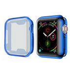 Soft Silicone Electroplate Cover For Apple Watch 7 41/45mm Protective Case For iWatch Series 6 SE 5 4 3 2 1 38mm 40mm 42mm 44mm