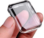 Soft Silicone Electroplate Cover For Apple Watch 7 41/45mm Protective Case For iWatch Series 6 SE 5 4 3 2 1 38mm 40mm 42mm 44mm