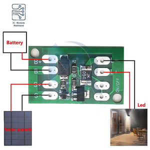 Solar generator Charge Controller Auto Light Control circuit Switch Lithium Battery Charging Board diy courtyard small street la