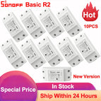 Sonoff Basic R2 Smart Home Wifi Switch Wireless Remote Control Light Timer Switch DIY Modules via Ewelink APP Work with Alexa