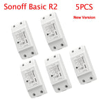 Sonoff Basic R2 Smart Home Wifi Switch Wireless Remote Control Light Timer Switch DIY Modules via Ewelink APP Work with Alexa