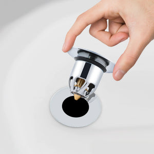 Stainless Steel Pop-Up Bounce Core Universal Basin Drain Filter Hair Catcher Deodorant Bath Stopper Kitchen Bathroom Tool